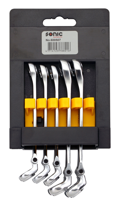 Flexible flare nut wrench set - 5pcs