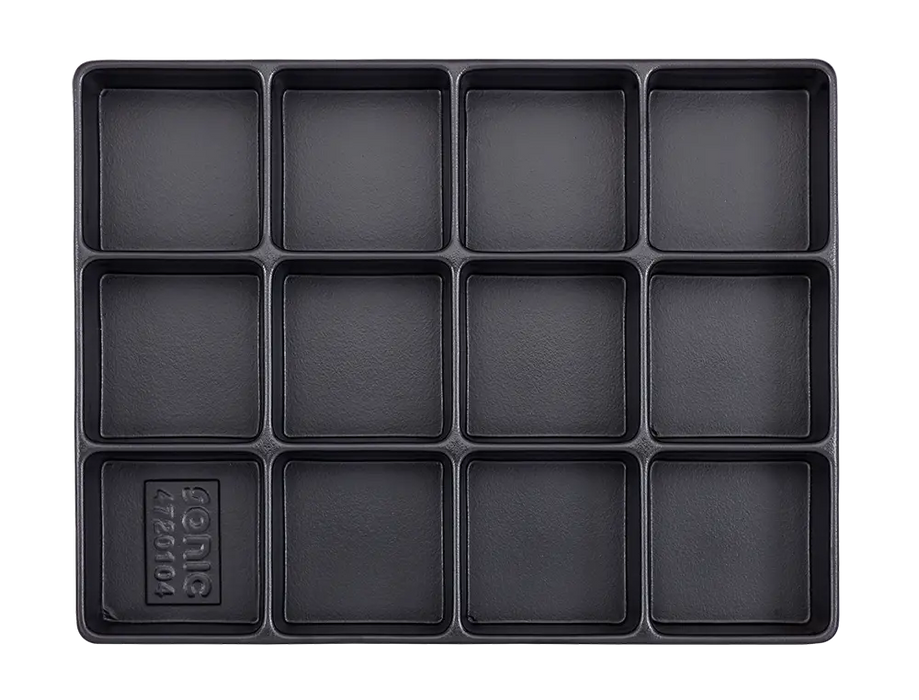 Empty tray, 12 compartments (290x370x48mm)