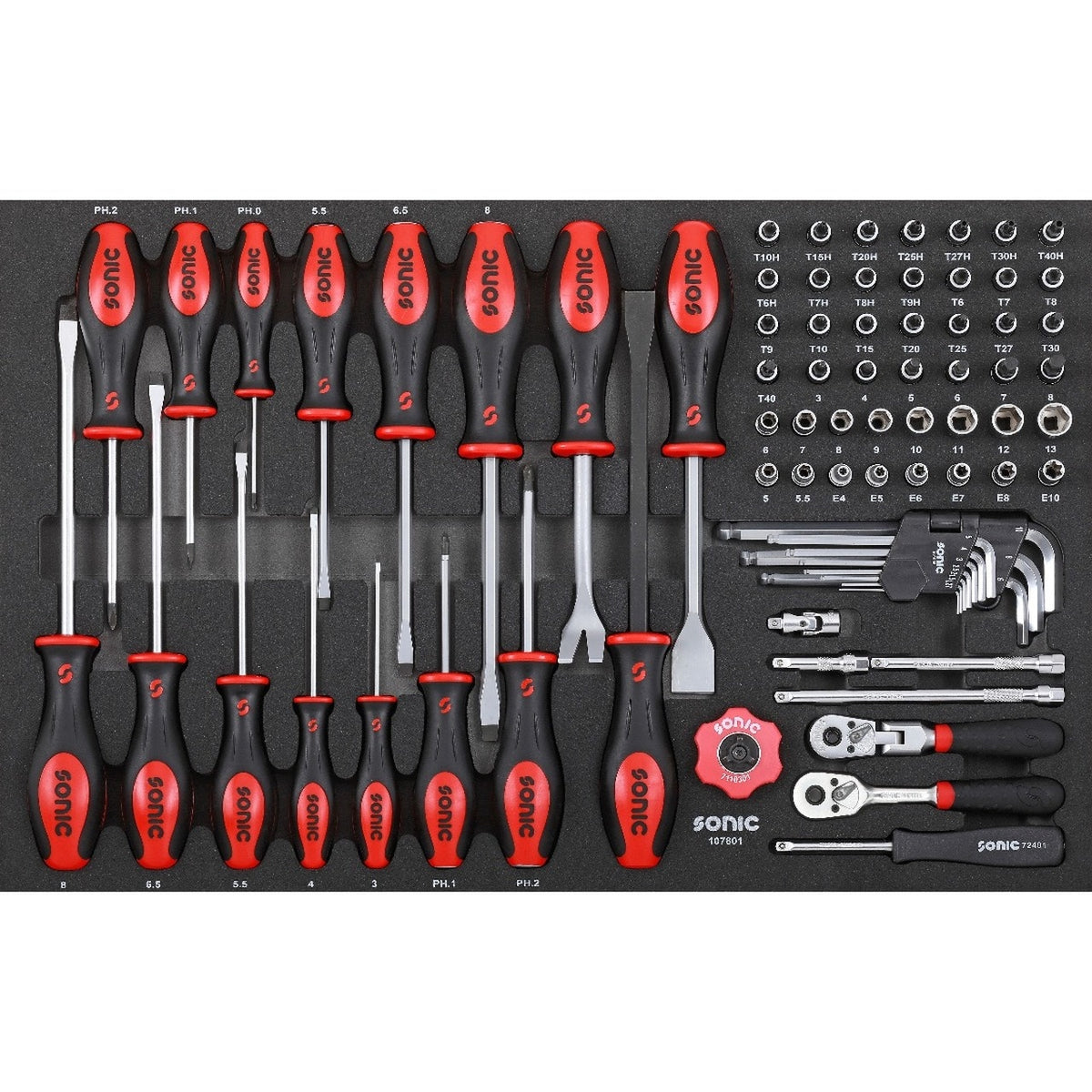 Combination Socket Set & Screwdrivers 1/4