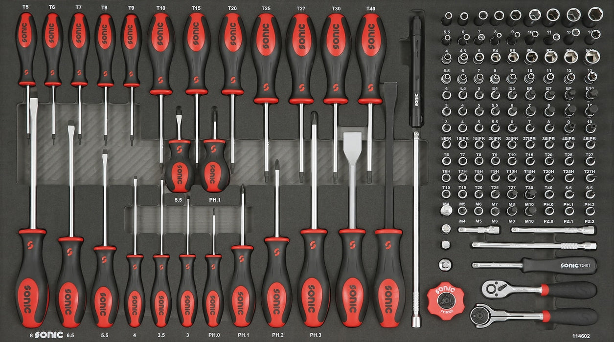 Screwdriver, 1/4" Bit Socket Set, 146-PCS - LARGE