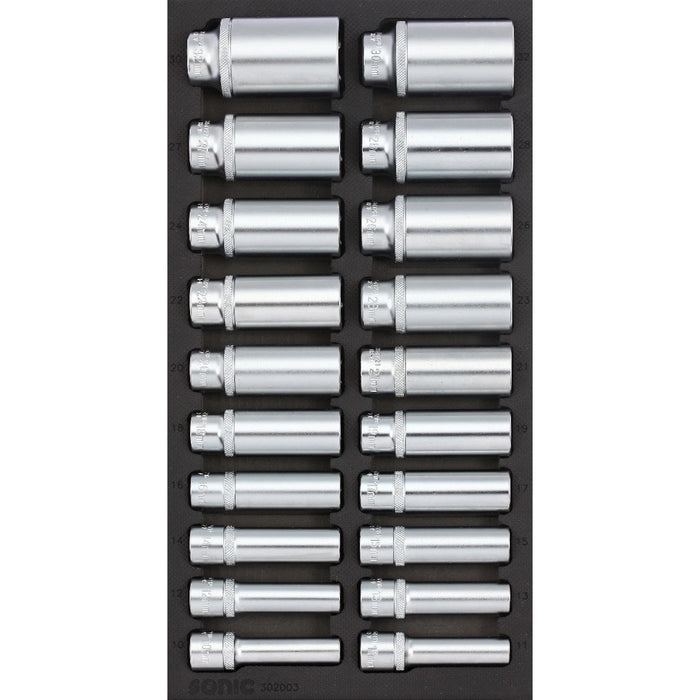 Deep Socket Set 1/2", 20-PCS - SMALL