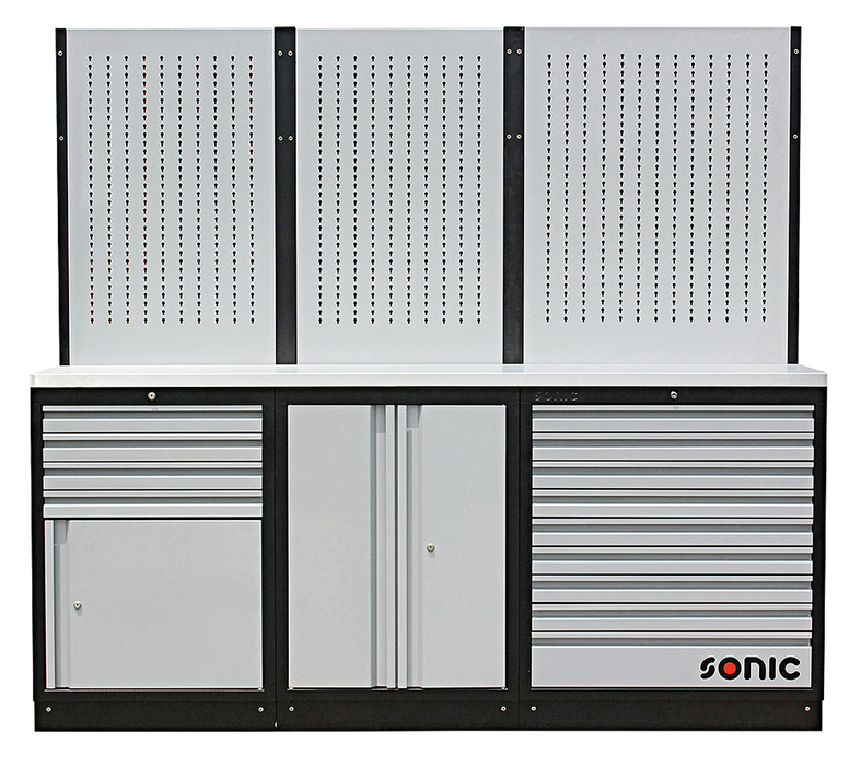 MSS 674mm/845mm setup with 13 drawers with stainless steel top