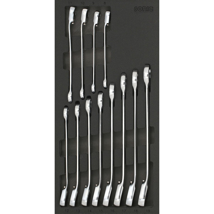 Reversible Ratcheting Wrench Set 12 pt, 12-PCS - SMALL