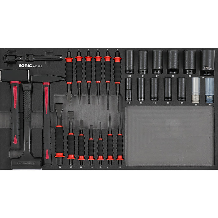 Chisel, Hammer, and Impact Set, 31-PCS - LARGE