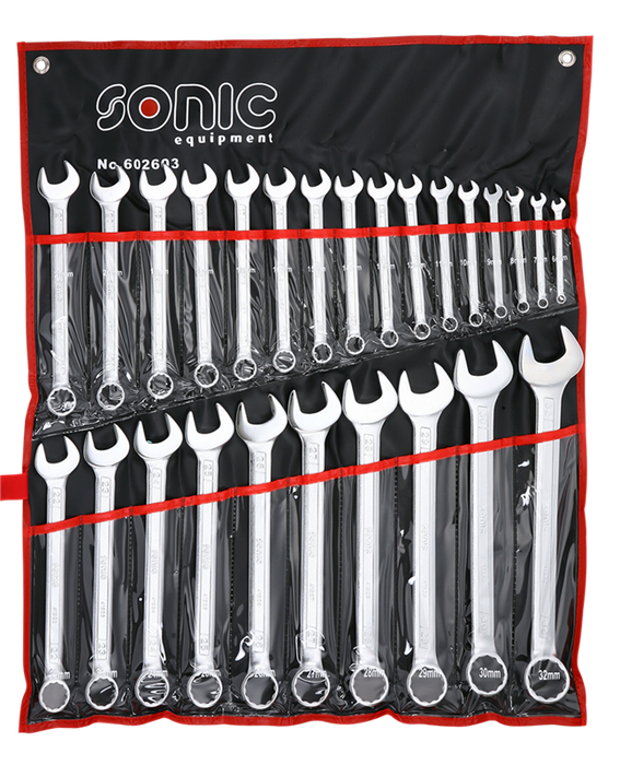 Combination wrench set in pouch, 26-pcs