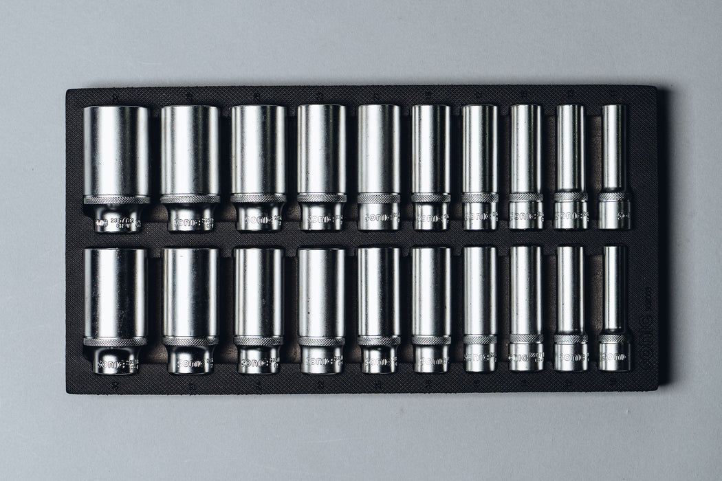 Deep Socket Set 1/2", 20-PCS - SMALL