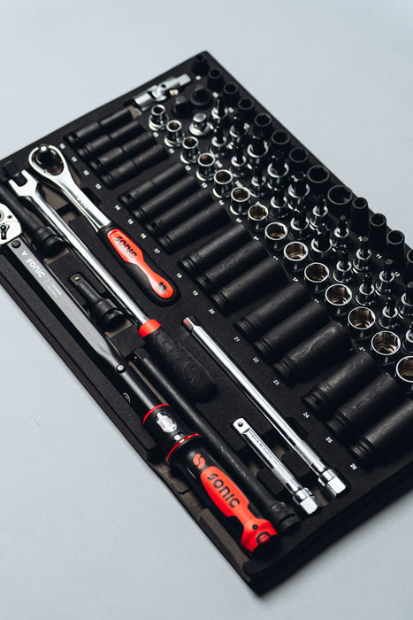 3/8" and 1/2" Combination Socket Set, 86-PCS - MEDIUM