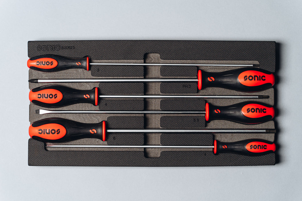 Long Screwdriver Set SFS 1/3, 6-pcs - SMALL