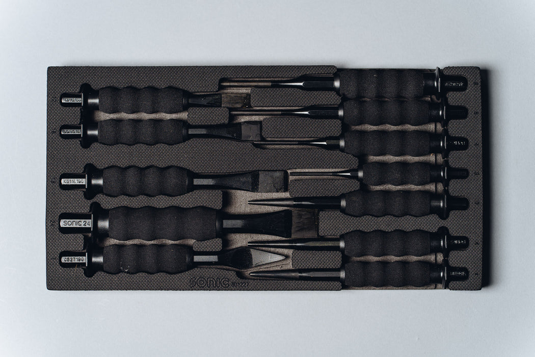 Gripped Chisel & Punch Set, 12-PCS - SMALL